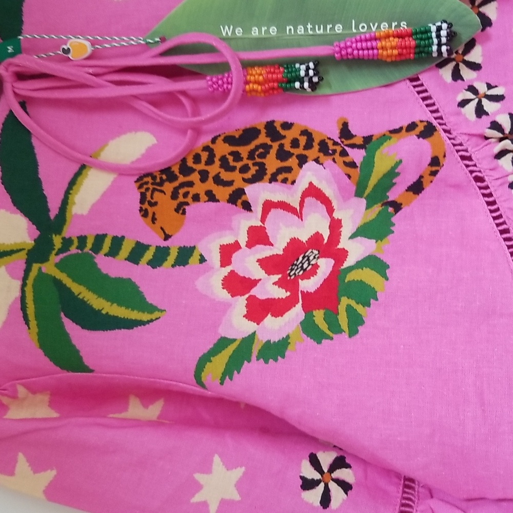 FARM Rio Pink Leopard Forest Mini Dress - Picture 6 of 10